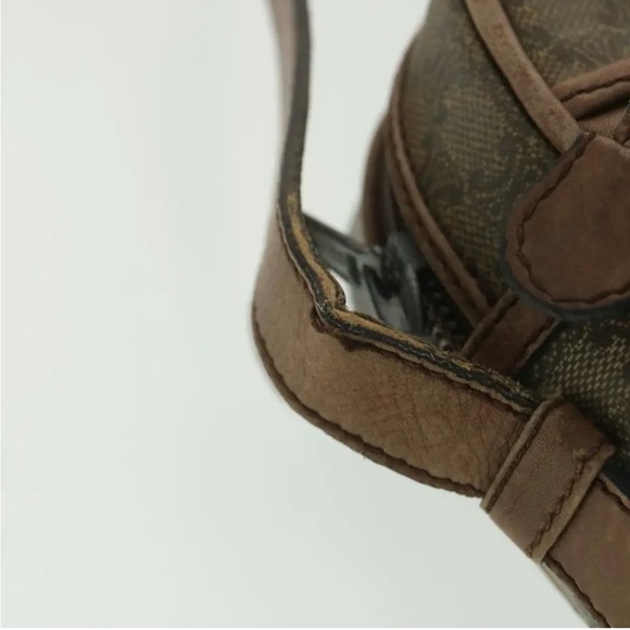 CELINE Macadam Canvas Shoulder Bag PVC Leather Beige - Picture 10 of 16